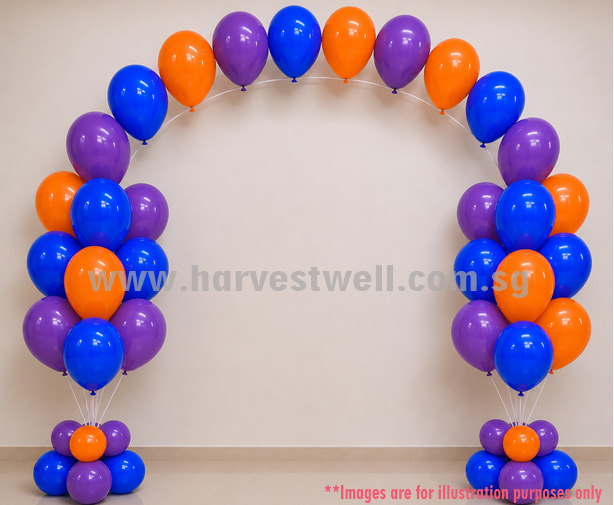 Helium Balloon Column with String Arch Singapore